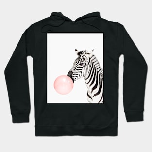 Zebra print, Bubble gum, Nursery art, Zebra wall art, Animal, Kids room, Modern art, Wall decor Hoodie